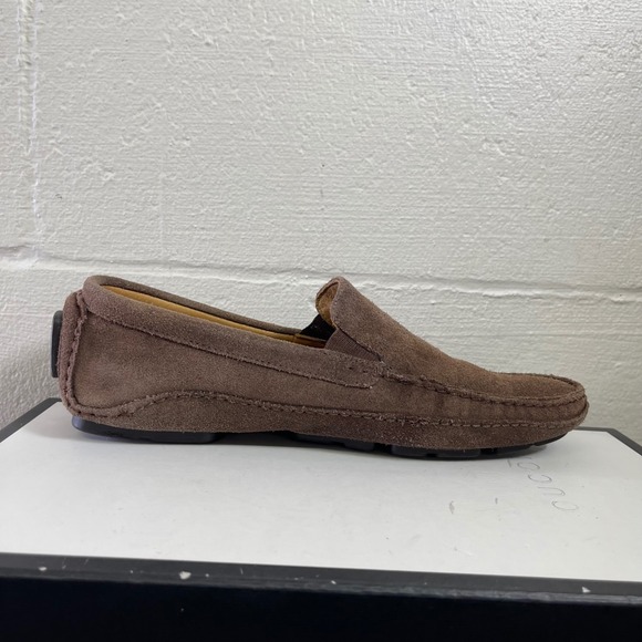 Saks Fifth Avenue 9022 Brown Suede Driving Loafers Shoes Slip On Men\'s 10.5 M main image 9